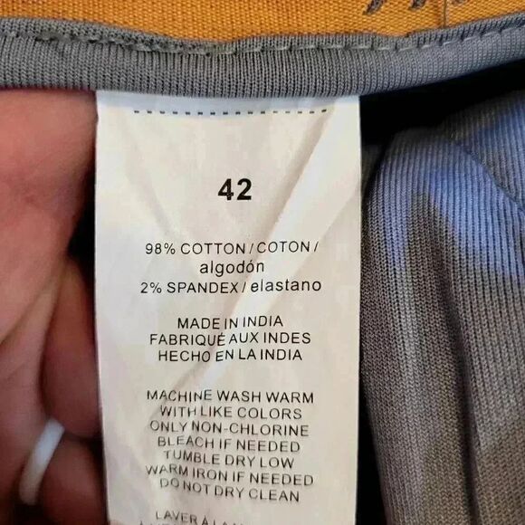 Savane Men's Tan Cotton/Spandex Flat Front Chino Shorts - Picture 14 of 14